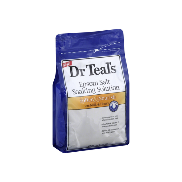 Dr Teal'S Epsom Salt Soaking Solution, Soften & Nourish With Milk & Honey 48 Oz