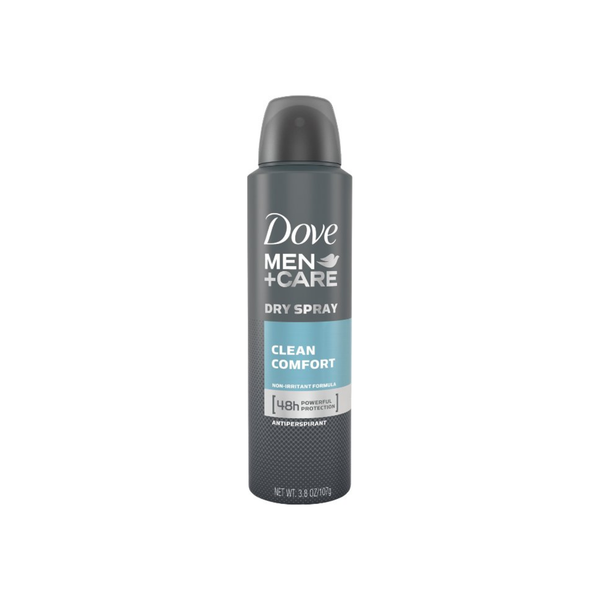 Dove Men + Care Dry Spray Antiperspirant, Clean Comfort 3.8 Oz