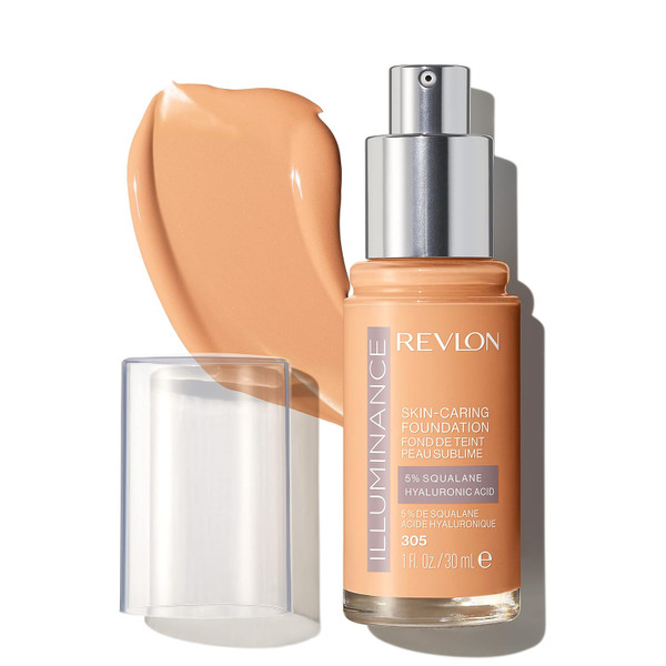 REVLON Illuminance Skin-Caring Foundation 305 Medium Sand - 1 fl oz