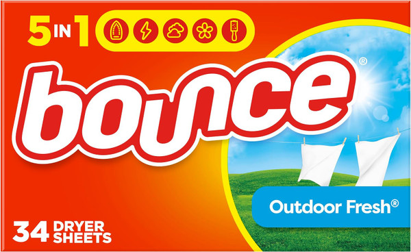 Bounce Fabrcin5423421Ic Softener Dryer Sheets, Outdoor Fresh Scent, 34 Count