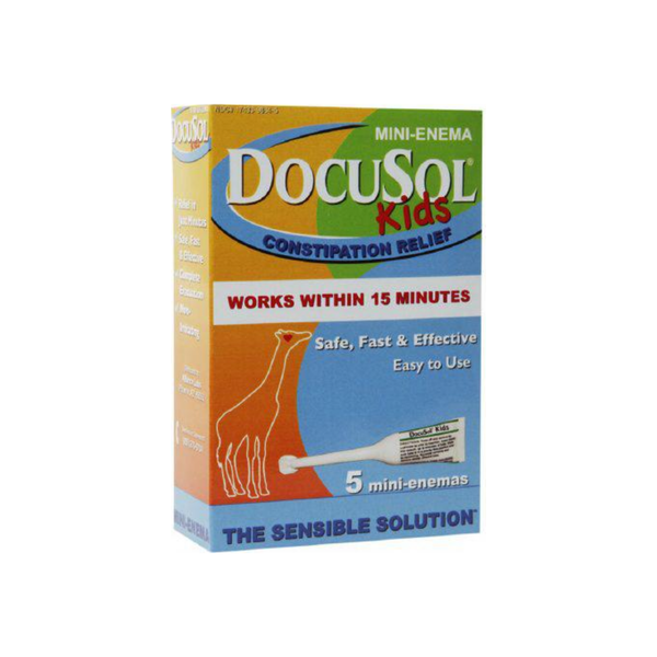 Docusol Kids Constipation Relief, Mini Enema 5 Ea