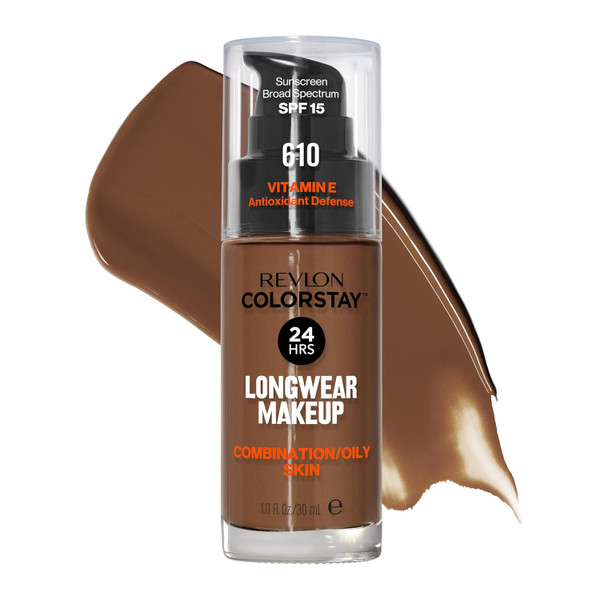 REVLON ColorStay Longwear Makeup for Combination & Oily Skin 610 Espresso - 1 fl oz
