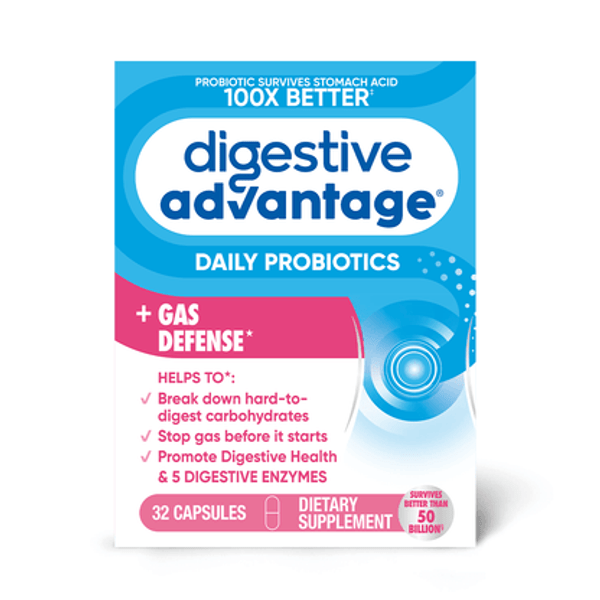 Digestive Advantage-Fast Acting Enzymes + Daily Probiotic - Capsules, 32 Ea