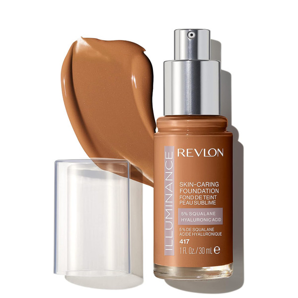 REVLON Illuminance Skin-Caring Foundation 417 Warm Caramel - 1 fl oz