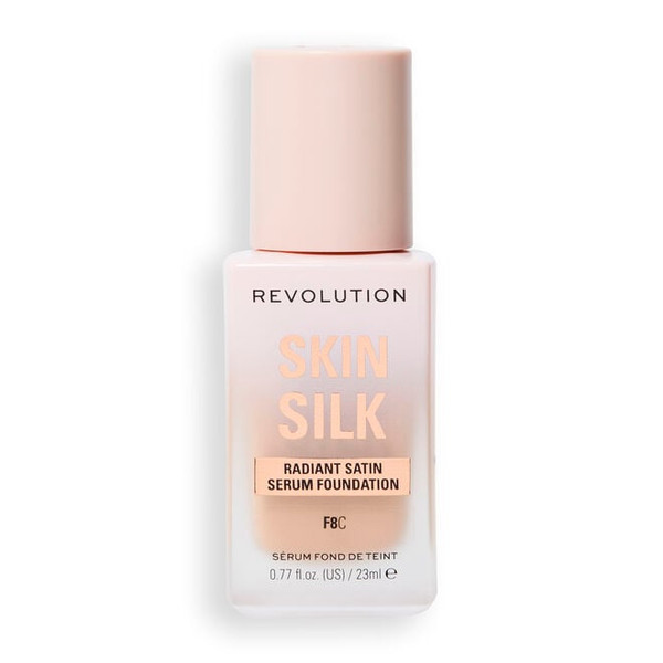 REVOLUTION Skin Silk Radiant Satin Serum Foundation F8C - 0.77 fl oz