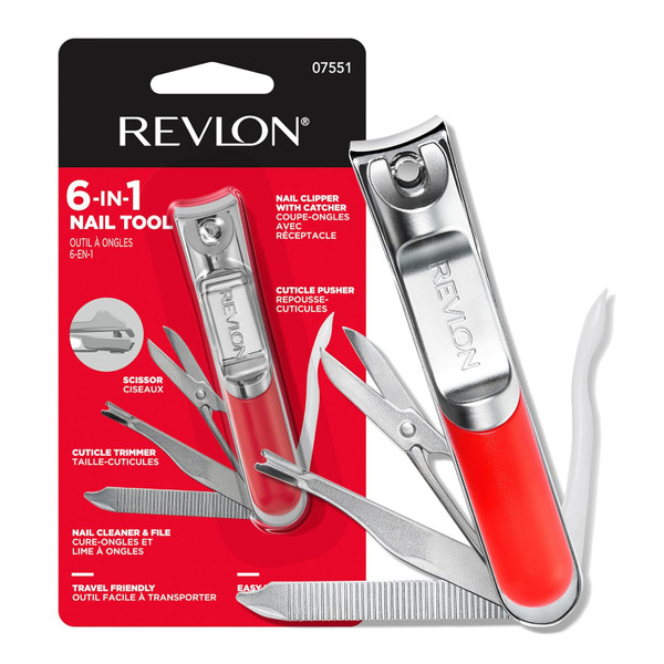 REVLON Heavy Duty Nail Clipper 6-In-1 Nail Tool - 1 Ct