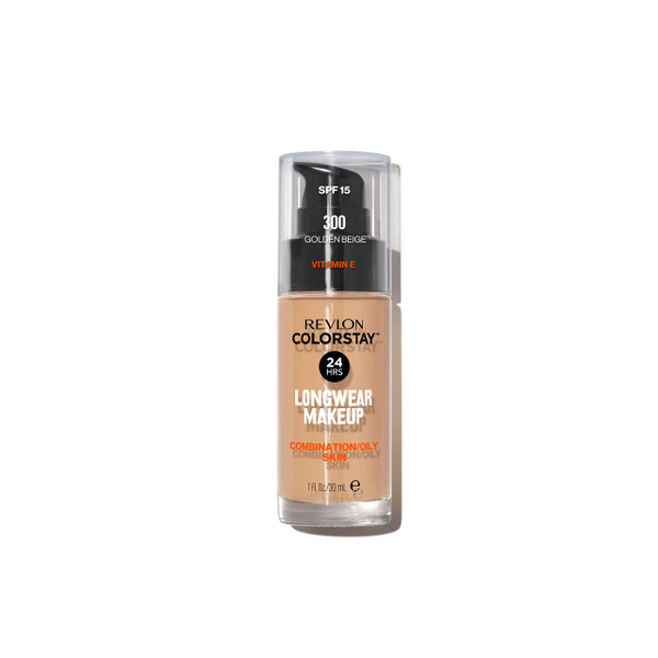 REVLON ColorStay Longwear Makeup for Combination & Oily Skin 300 Golden Beige - 1 fl oz