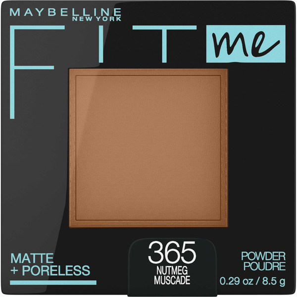 Maybelline Fit Me Matte + Poreless Pressed Face Powder Makeup, 365 Nutmeg - 0.29oz