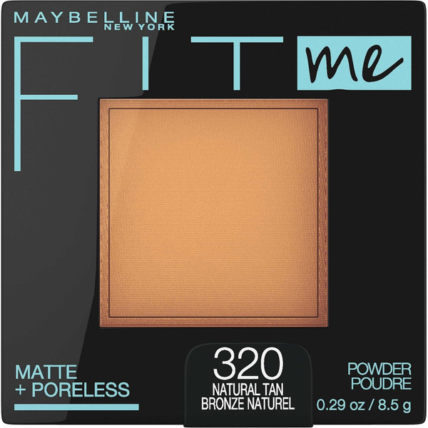 Maybelline Fit Me Matte + Poreless Pressed Face Powder Makeup, Natural Tan - 0.29 oz