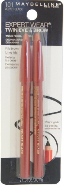 Maybelline Expert Wear Twin Eye & Brow Pencil 101 Velvet Black - 1 Ct