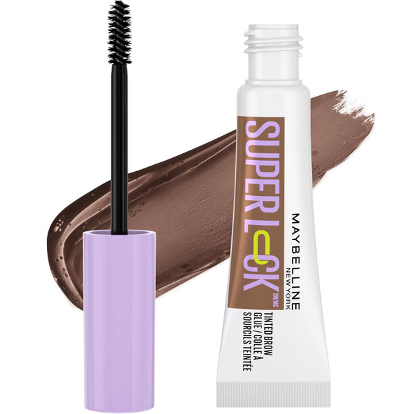 Maybelline Super Lock Brow Glue Eyebrow Gel Medium Brown - 1 Ct
