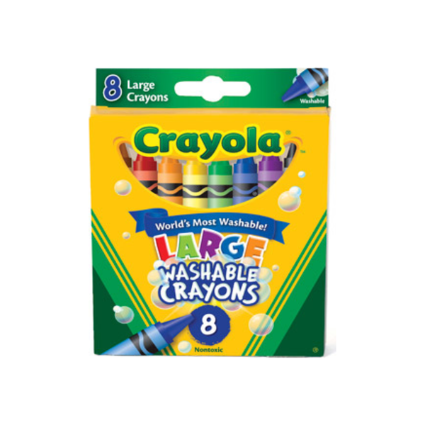 Crayola Washable Crayons Large 8 Each