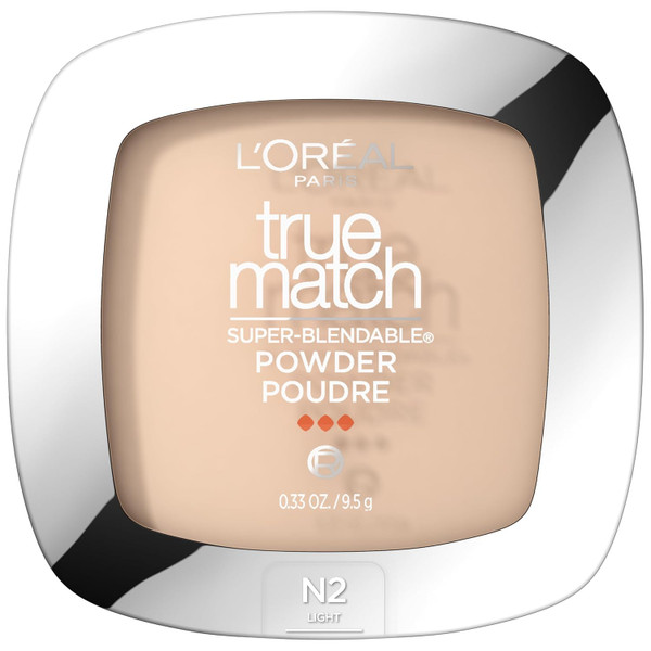 L'ORÉAL PARIS True Match Super-Blendable Oil Free Makeup Powder, N2 Light - 0.33 oz