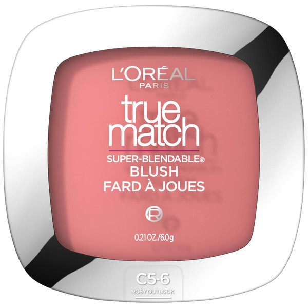 L'OREAL PARIS True Match Super-Blendable Blush, Soft Powder Texture, C5-6 Rosy Outlook - 0.21 oz.
