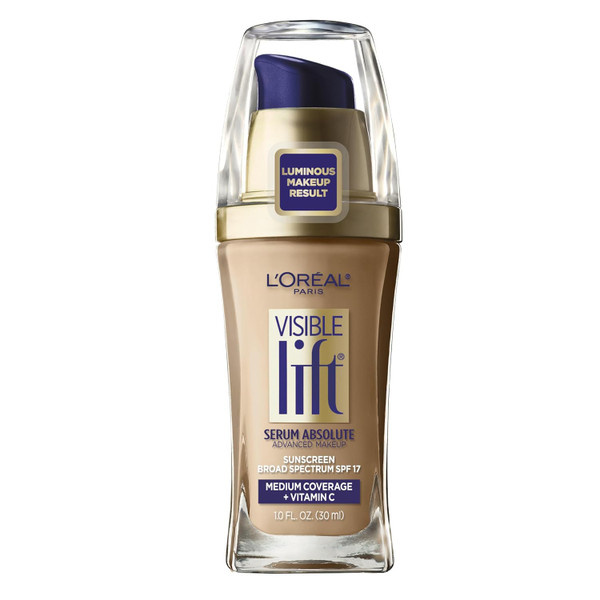 L'Oreal Paris Visible Lift Serum Absolute Lightweight Foundation, Natural Beige - 1 fl oz