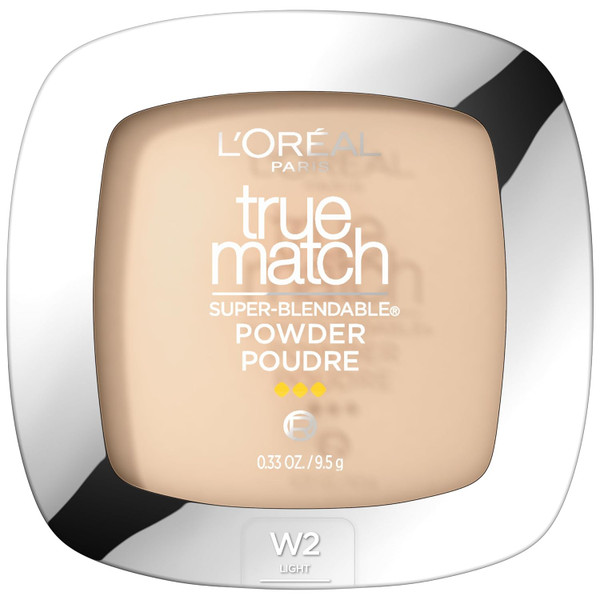 L'ORÉAL PARIS True Match Super-Blendable Oil Free Makeup Powder, W2 Light - 0.33 oz