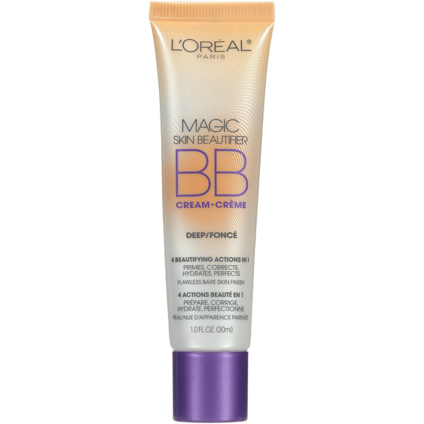 L'Oreal Paris Magic Skin Beautifier BB Cream for Face with Vitamin C & E, Deep - 1 fl oz