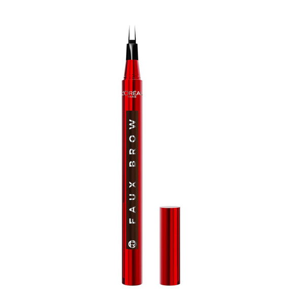 L'OREAL PARIS Faux Brow Hair-Like Brow Filling Pen, 390 Dark Brunette - 0.03 fl oz