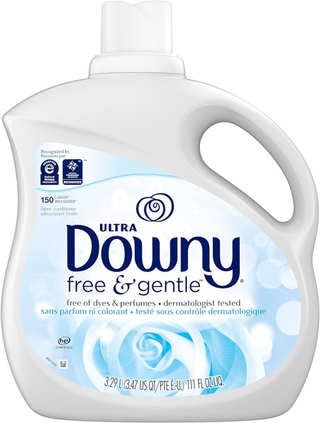 Downy Ultra Liquid Fabric Conditioner , Free & Gentle, 150 Loads 111 Fl Oz