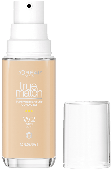 L'Oreal Paris True Match Super-Blendable Foundation medium coverage, W2, Light - 1 fl oz