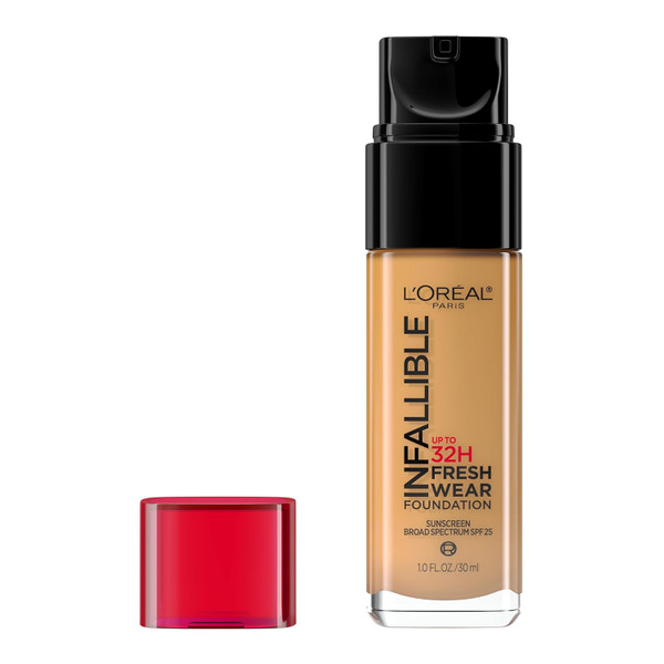 L'Oreal Paris Infallible 24 Hour Fresh Wear Foundation, Lightweight, Honey Bisque - 1 oz