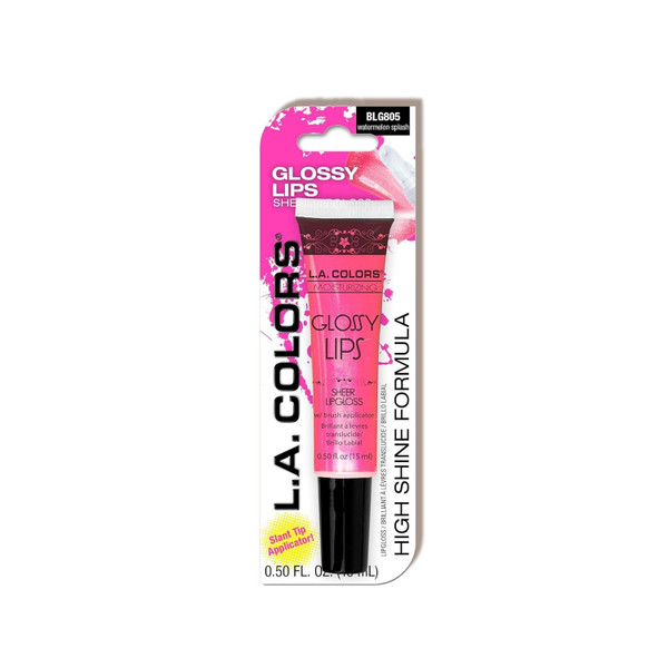 L.A. Colors Glossy Lips Sheer Lip gloss Watermelon Splash - 0.5 fl oz