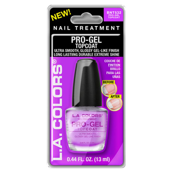 L.A. Colors Pro Gel Top Coat Nail Treatment - 0.44 fl oz