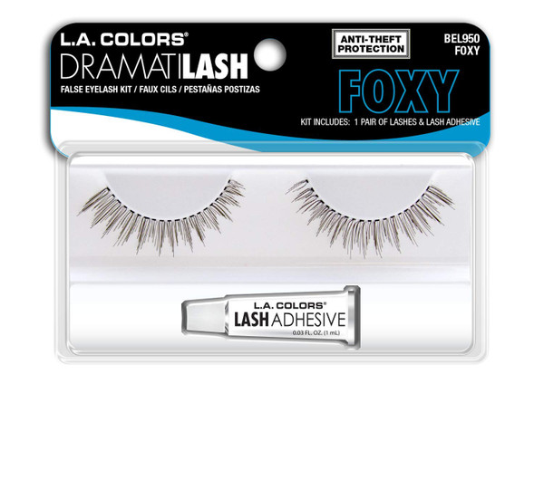 L.A. Colors Dramatilash Deluxe False Eyelash Kit Foxy - 1 Ct