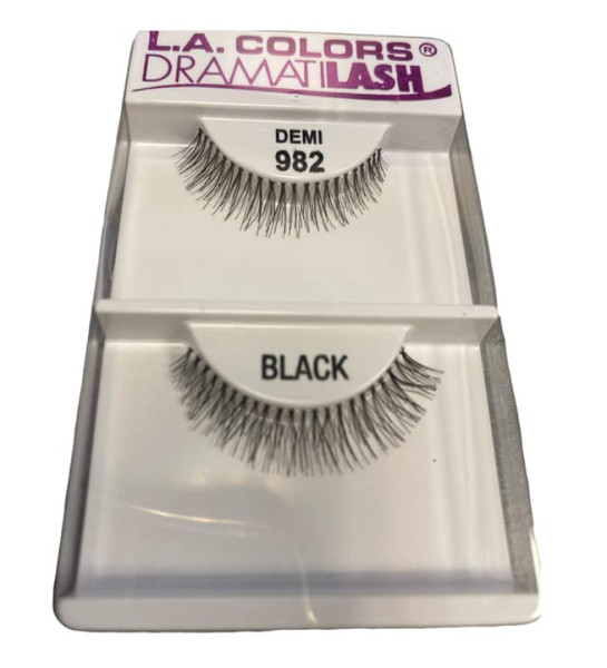 L.A. Colors DramatiLash False Eyelashes Black Demi - 1 Ct
