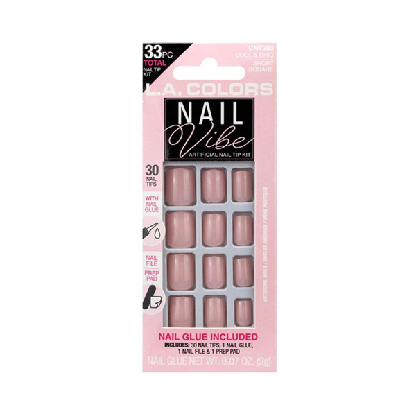 L.A. Colors Nail Vibe Artificial Nail Tip Kit Cool & Chic - 1 Ct