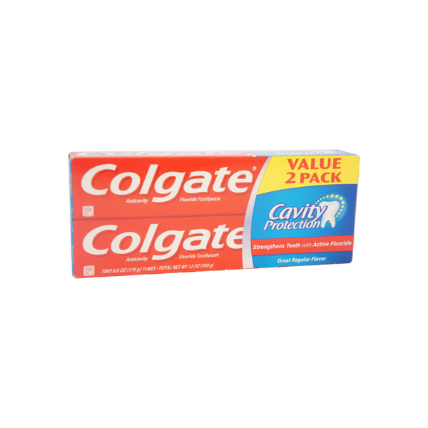 Colgate Cavity Protection Toothpaste, Value Pack, 6 Oz , 2 Ea