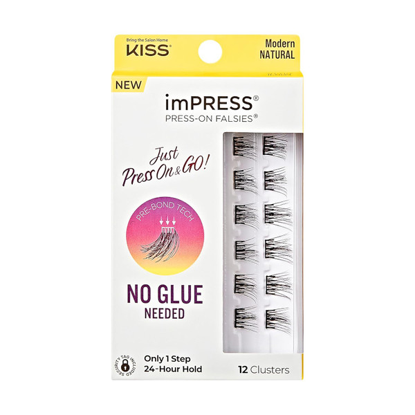 KISS imPRESS Falsies Individual Lashes With Mini Applicator Modern Natural - 12 Ct