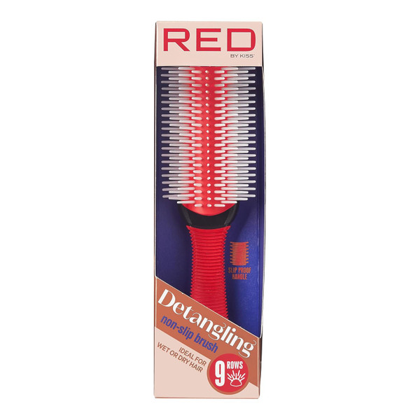 KISS Colors & Care Glide & Define Non-Slip 9 Row Detangling Brush - 1 Ct