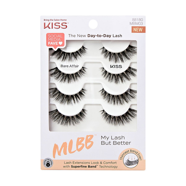KISS My Lash but Better 4-Pair Multipack Bare Affair - 1 Ct