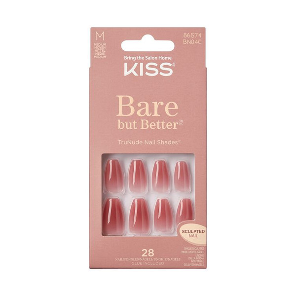 KISS Bare But Better TruNude Fake Nails Nude Nude - 1 Ct