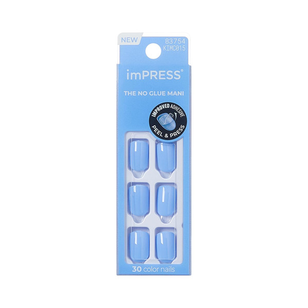 KISS imPRESS Color Press-On Fake Nails Baby Why So Blue - 1 Ct