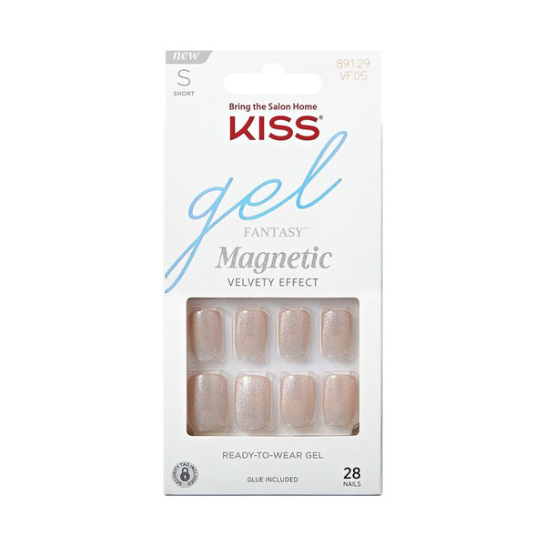 KISS Gel Fantasy Magnetic Ready-To-Wear Gel Nails Dignity - 1 Ct