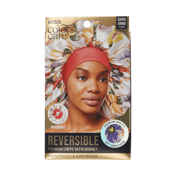 KISS Colors & Care Reversible Bonnet, Super Jumbo Floral - 1 Ct