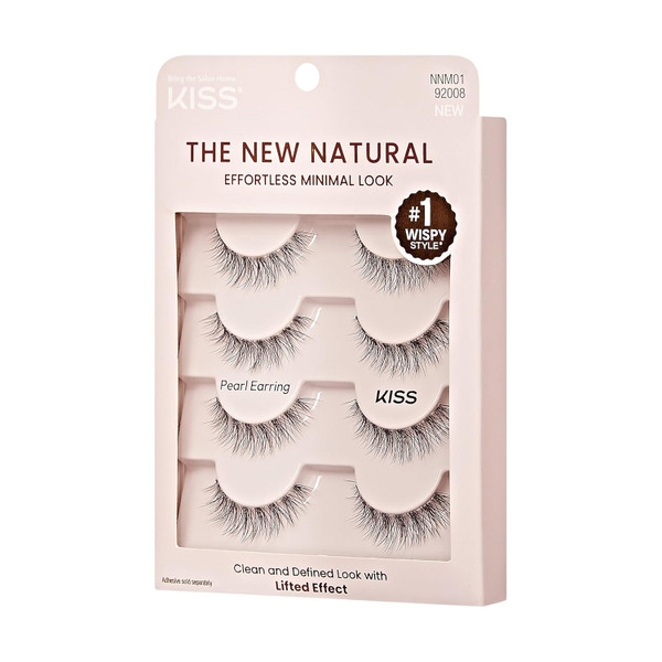 KISS The New Natural Effortless Minimal Look False Lash Pearl Earring - 4 Ct