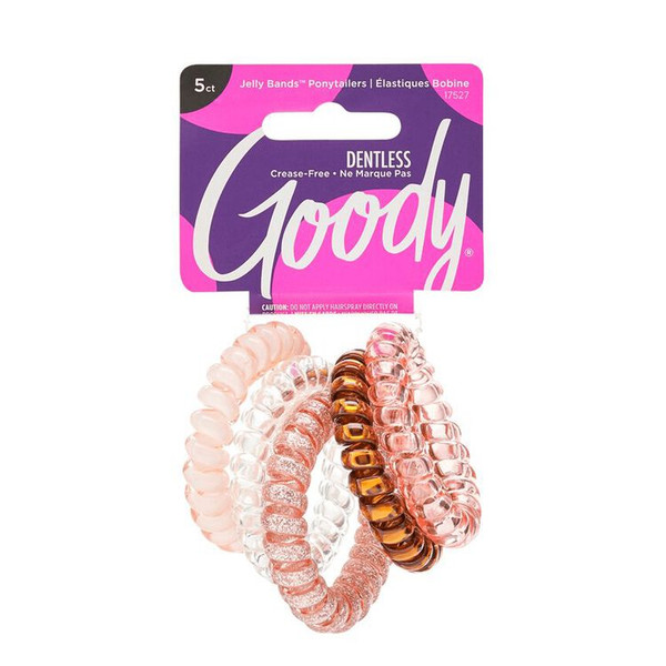 Goody Blush Pink Elastic Jelly Bands - 5 Ct