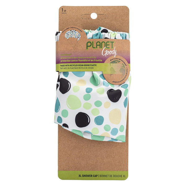 GOODY Planet XL Shower Cap Green Dots - 1 Ct