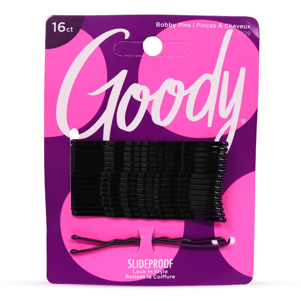 Goody Slide Proof Bobby Pins Black - 16 Ct