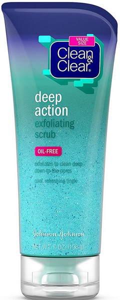 Clean & Clear Deep Action Exfoliating Facial Scrub 7 Oz