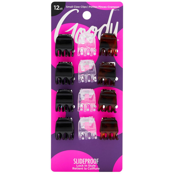 Goody Classics Half Claw Clips Small - 12 Ct