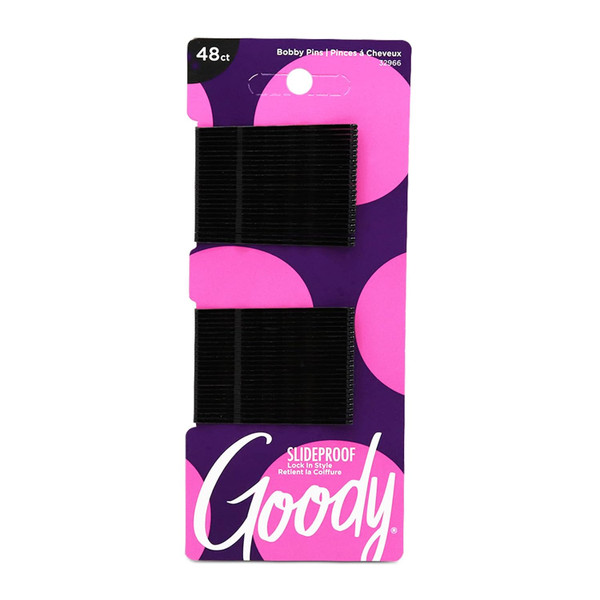 Goody SlideProof Bobby Pins Black - 48 Ct