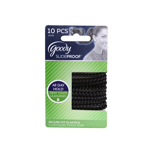 Goody StayPut Elastics, Black - 10 Ct