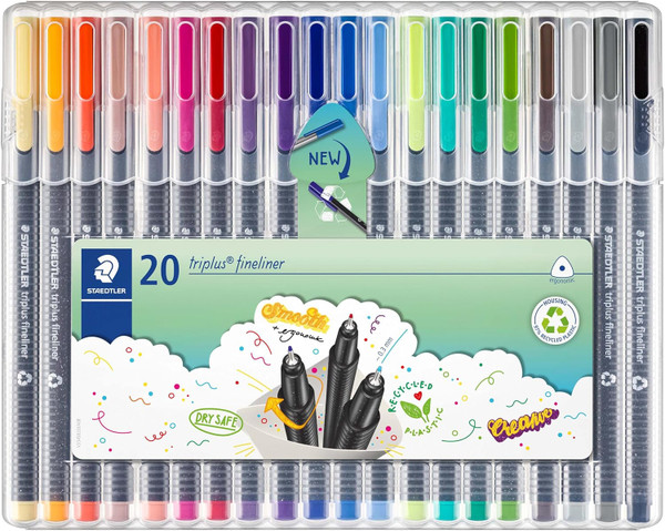Staedtler Triplus Fineliner Pen - 20 Ct
