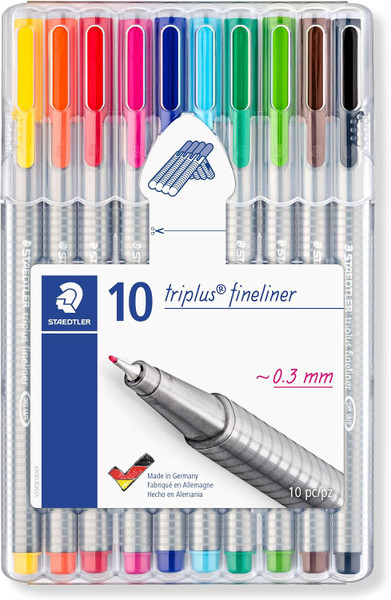 Staedtler Triplus Fineliner Pen Set - 10 Colors