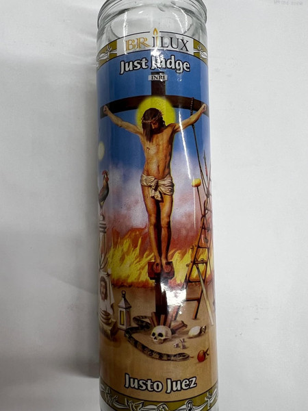 Star Candle Prayer Candle, 8in Justo Juez - 1 Ct
