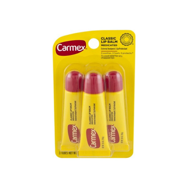 Carmex Original Flavored Lip Balm 0.35 Oz, 3 Ea